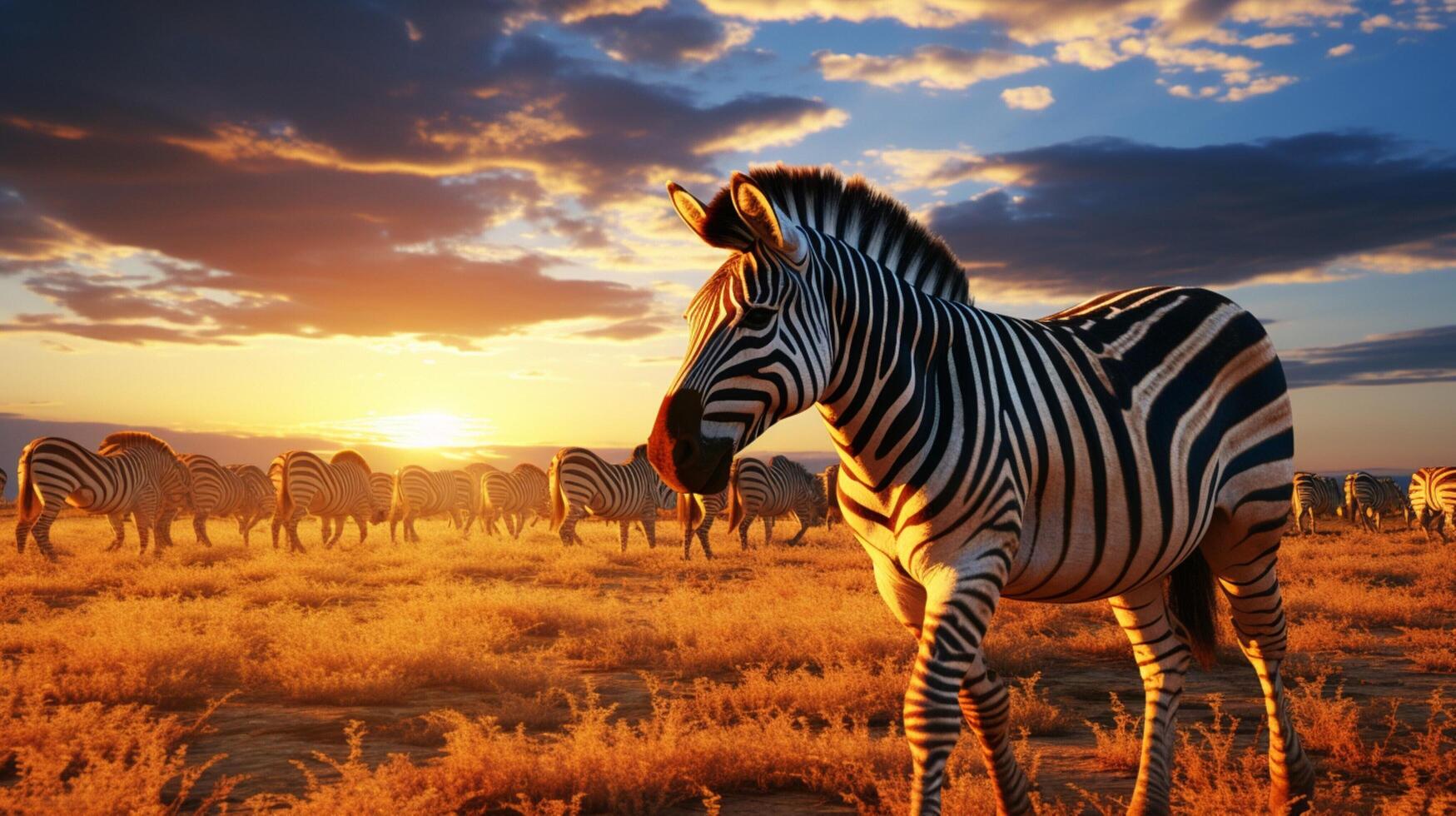 AI generated zebra high quality image photo