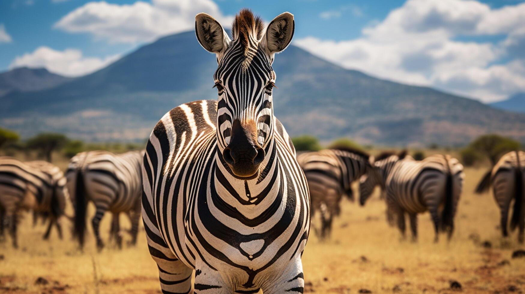 AI generated zebra high quality image photo