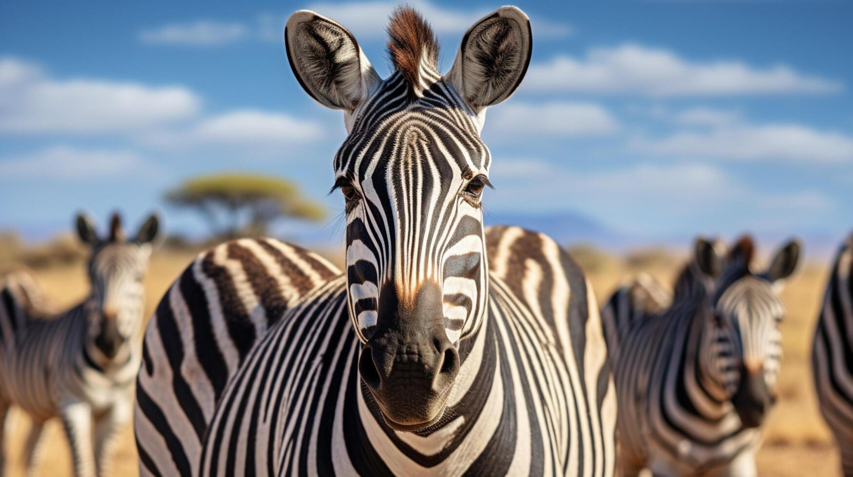 AI generated zebra high quality image photo