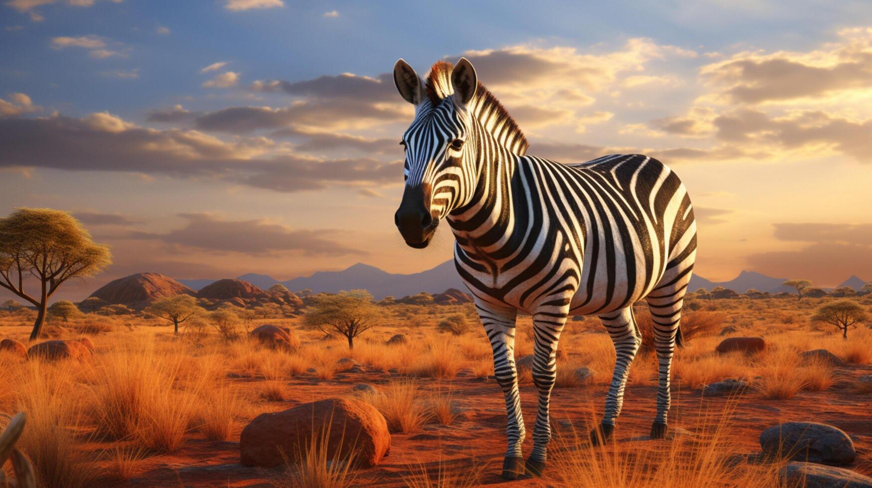 AI generated zebra high quality image photo