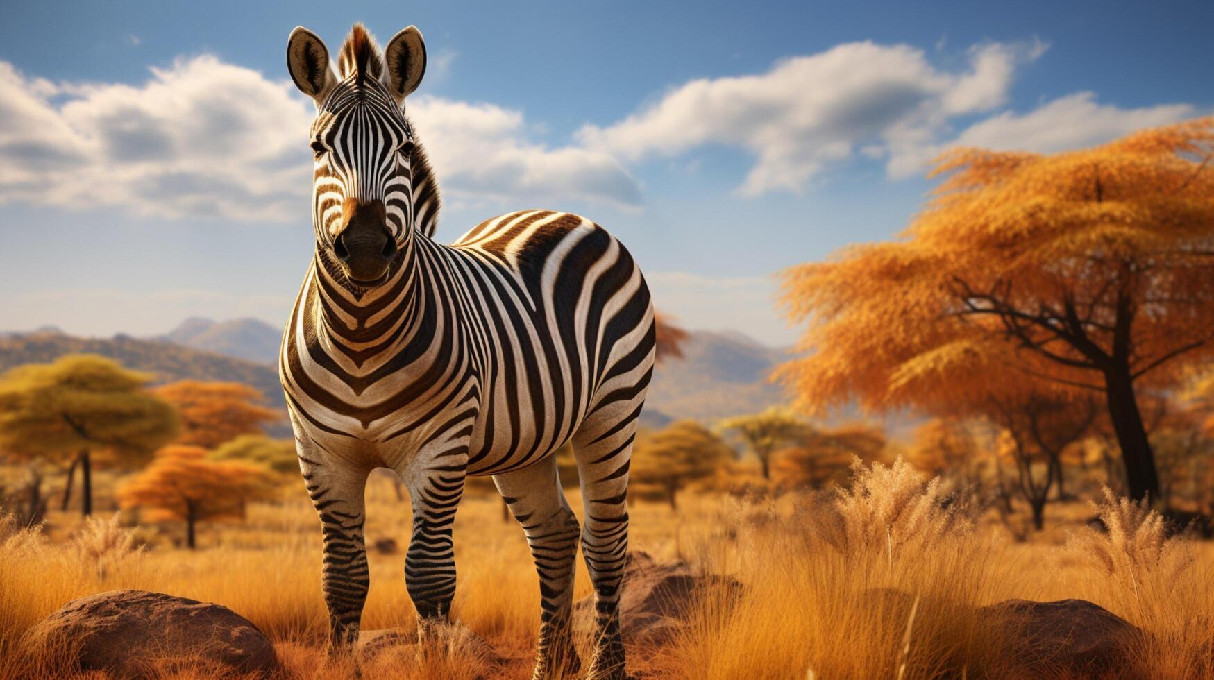 AI generated zebra high quality image photo