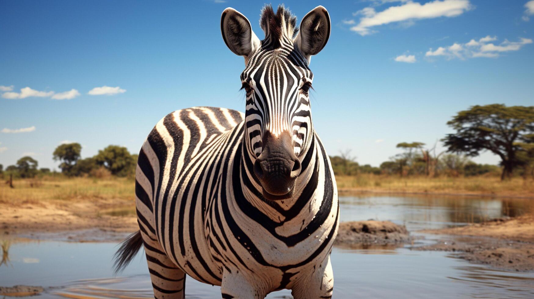 AI generated zebra high quality image photo