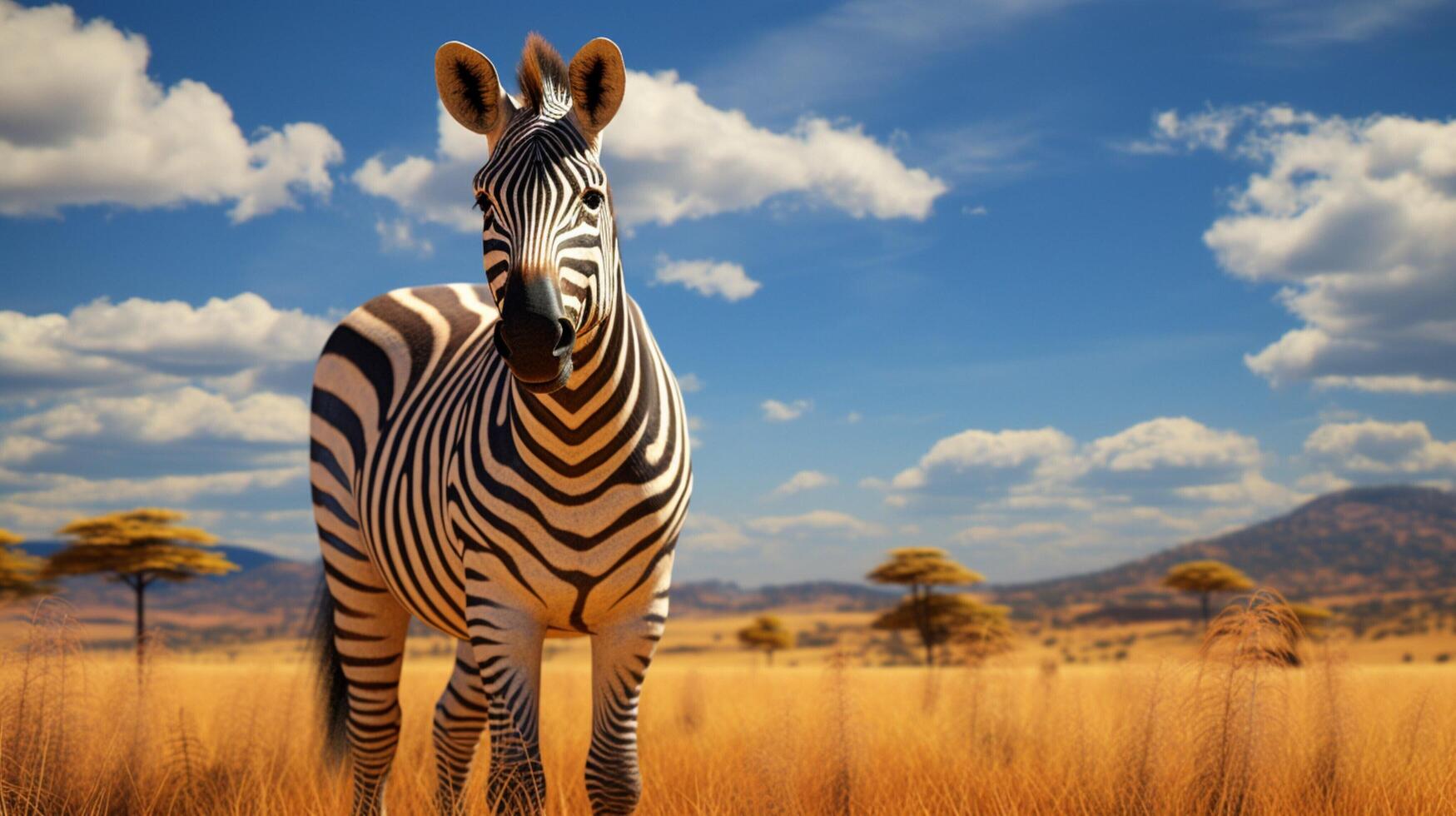AI generated zebra high quality image photo