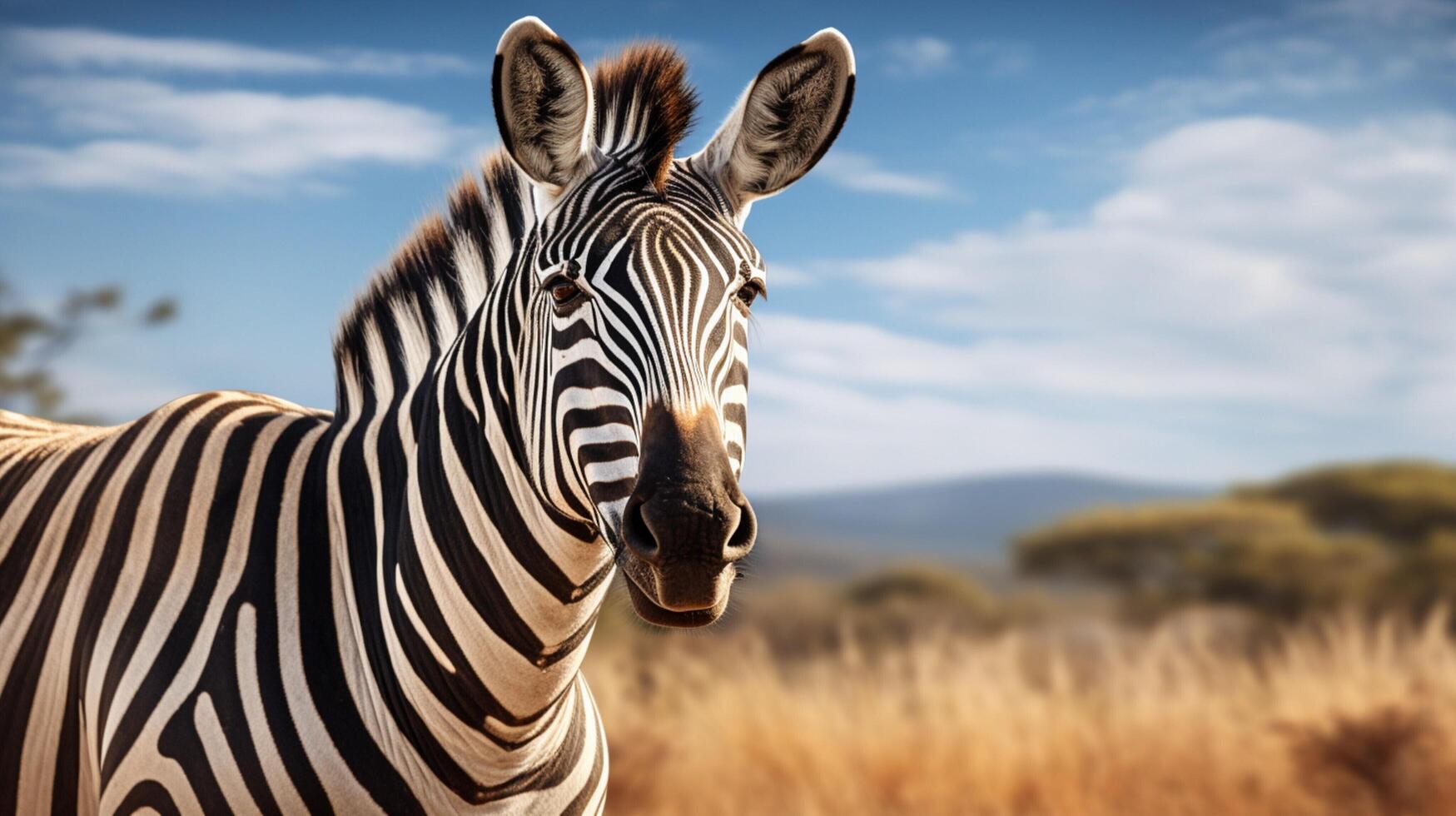 AI generated zebra high quality image photo