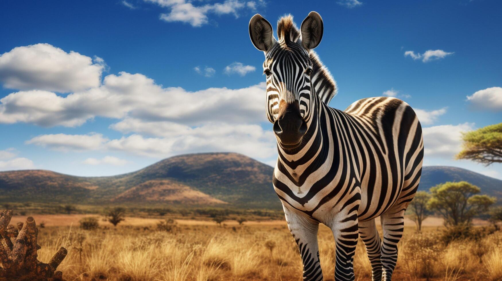 AI generated zebra high quality image photo
