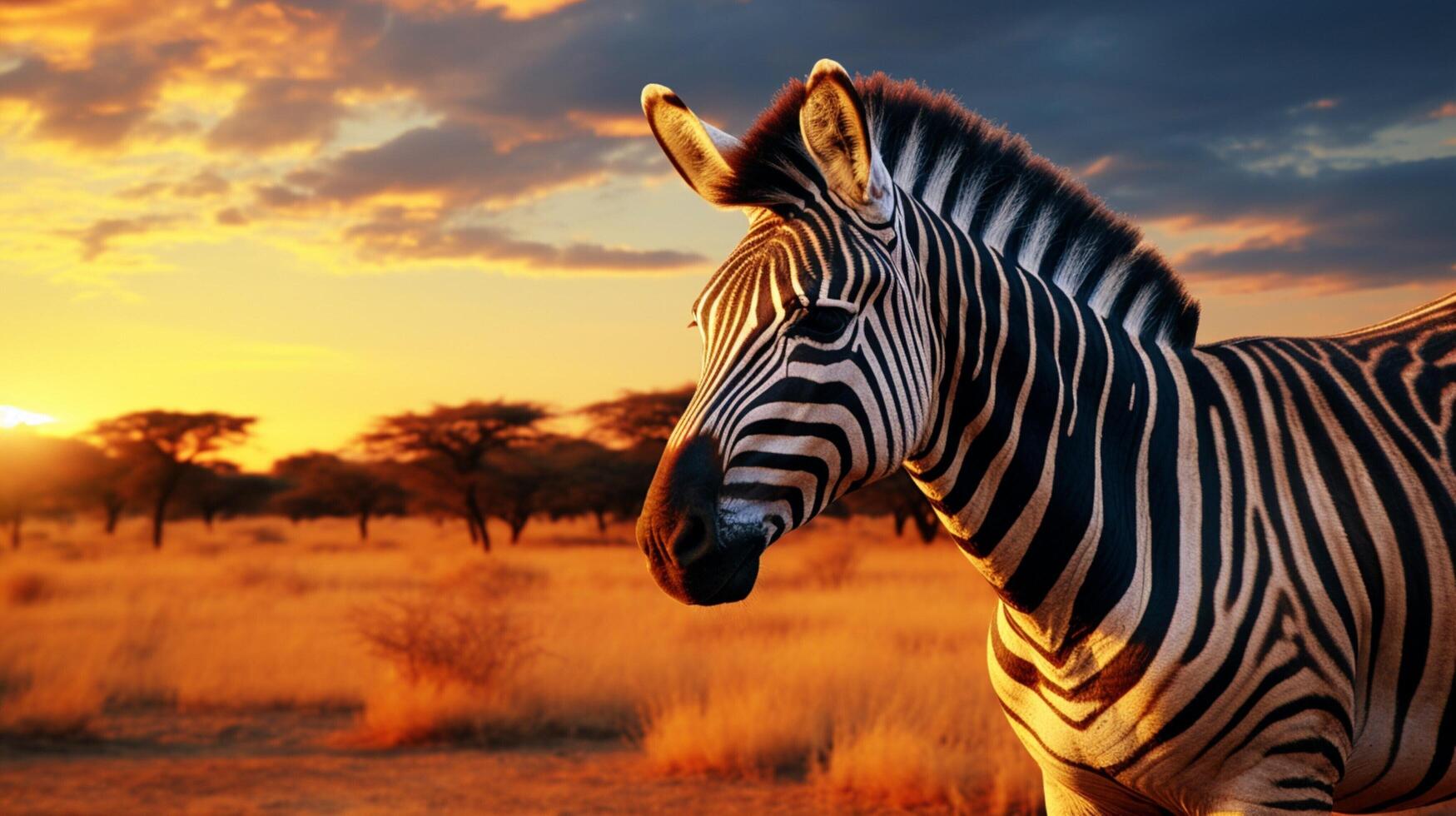 AI generated zebra high quality image photo