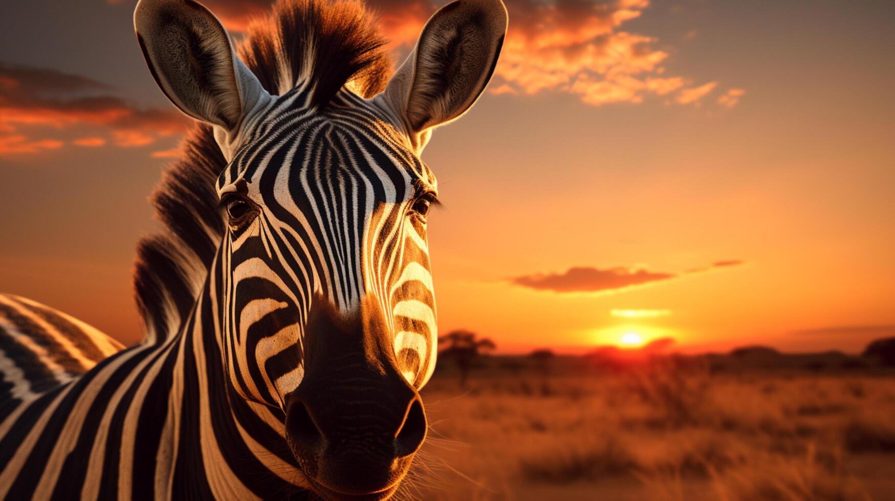 AI generated zebra high quality image photo