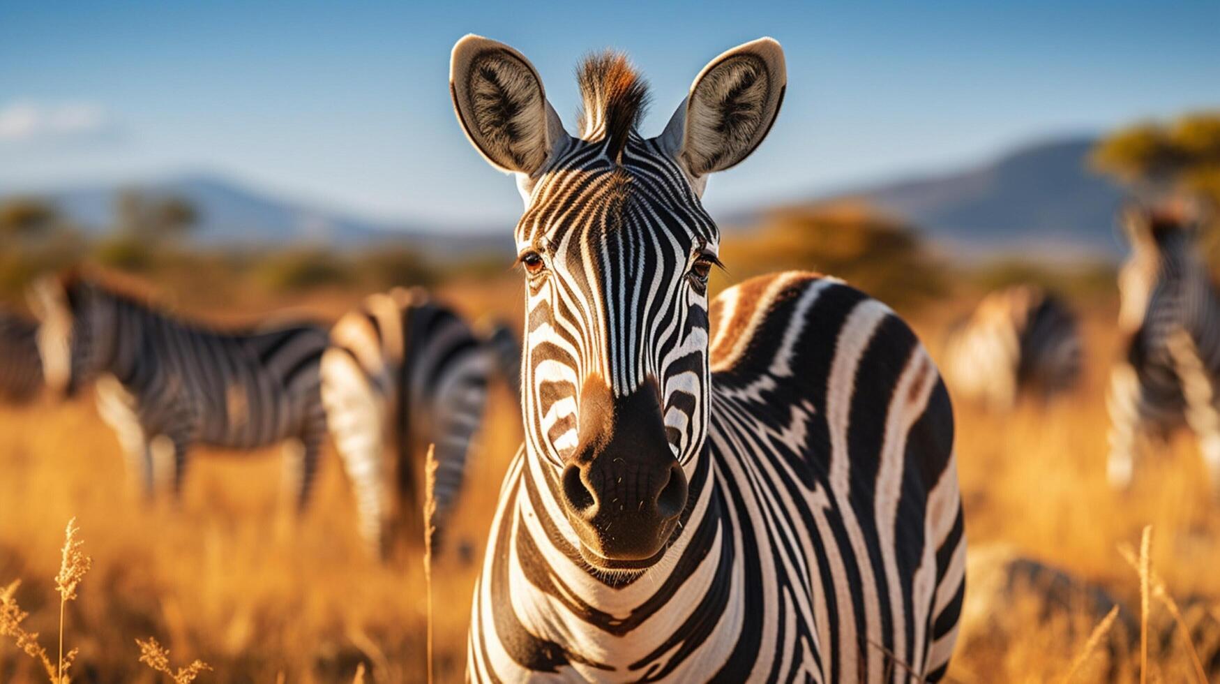AI generated zebra high quality image photo