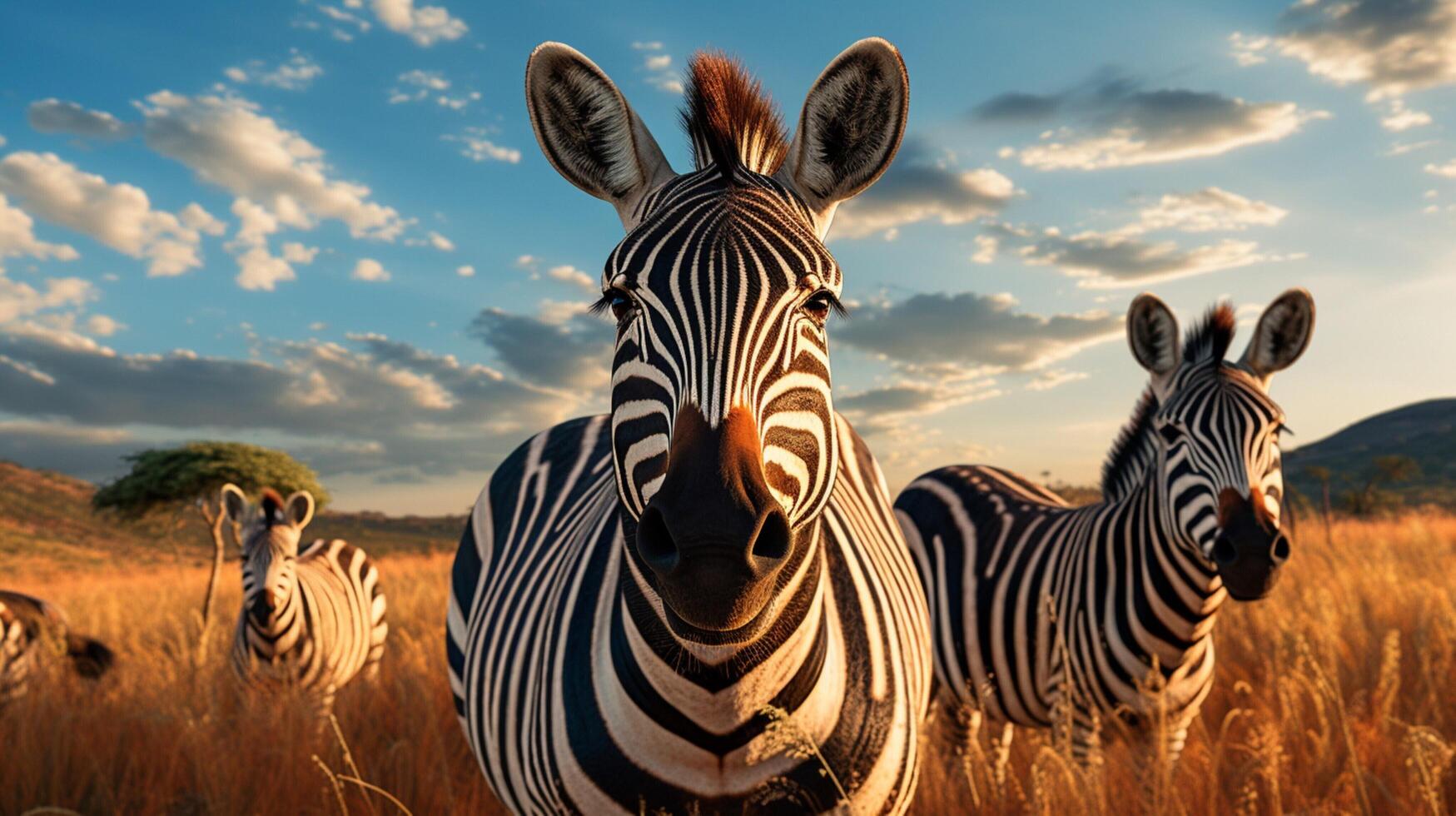AI generated zebra high quality image photo