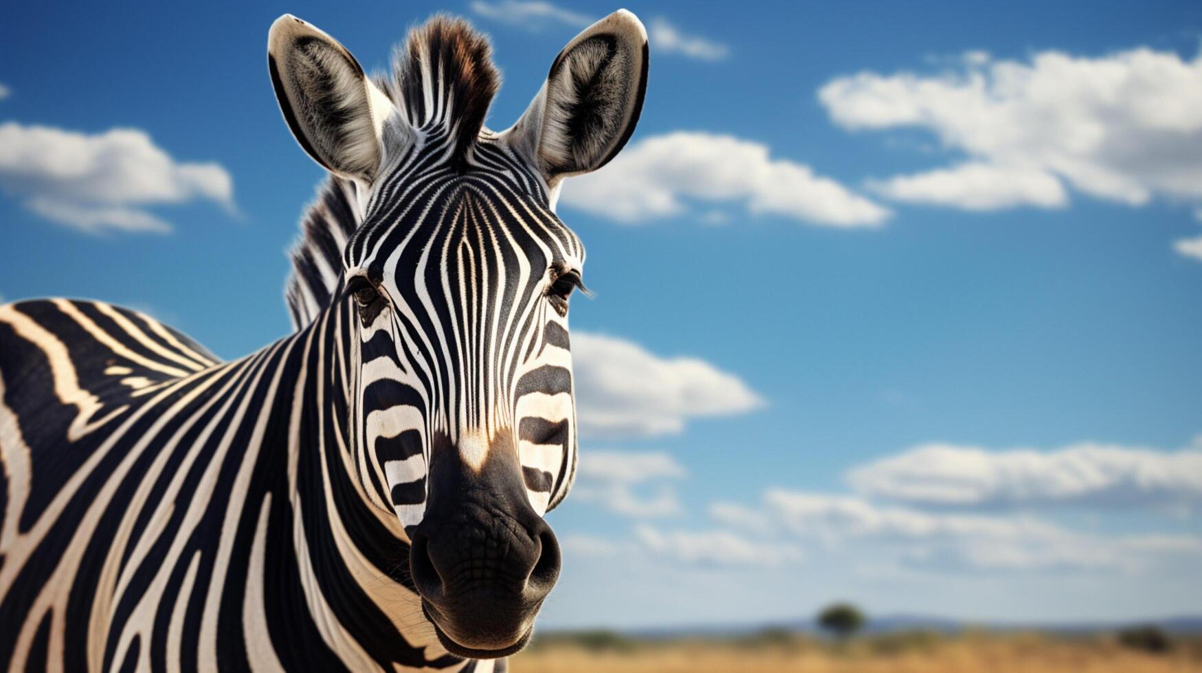 AI generated zebra high quality image photo