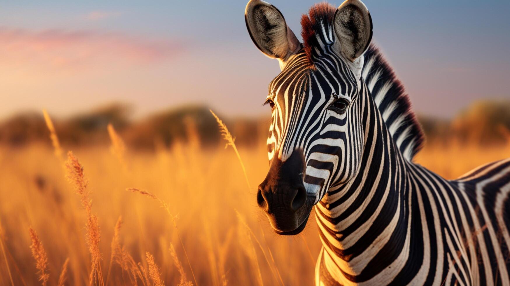 AI generated zebra high quality image photo