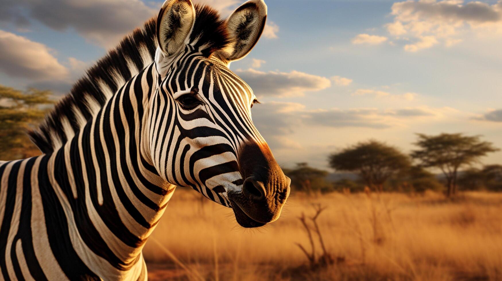 AI generated zebra high quality image photo