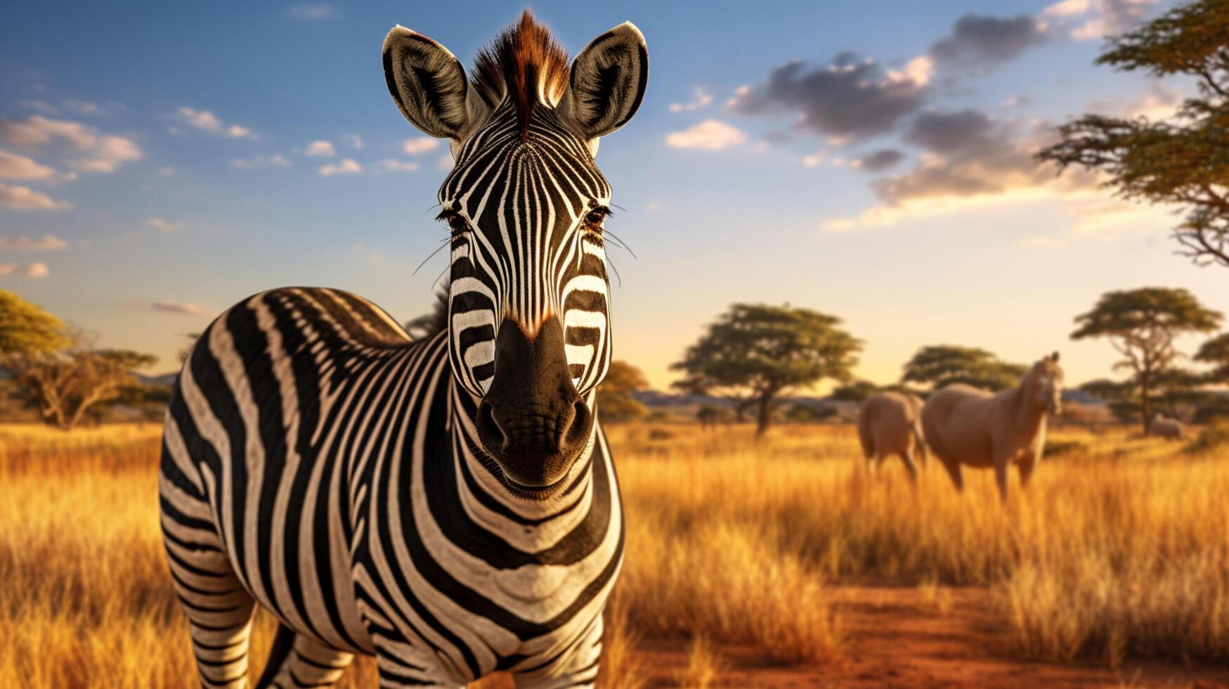 AI generated zebra high quality image photo