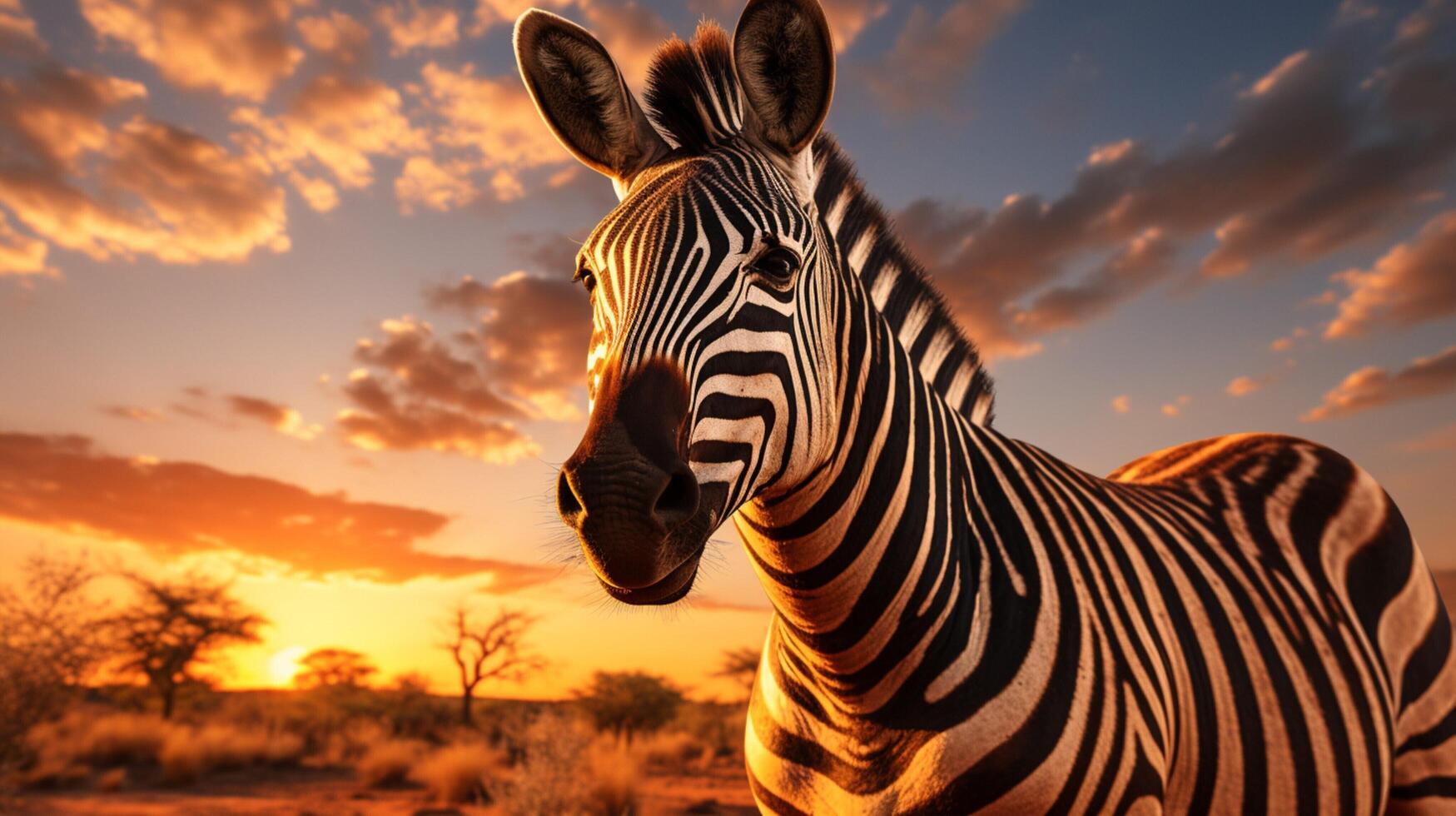 AI generated zebra high quality image photo