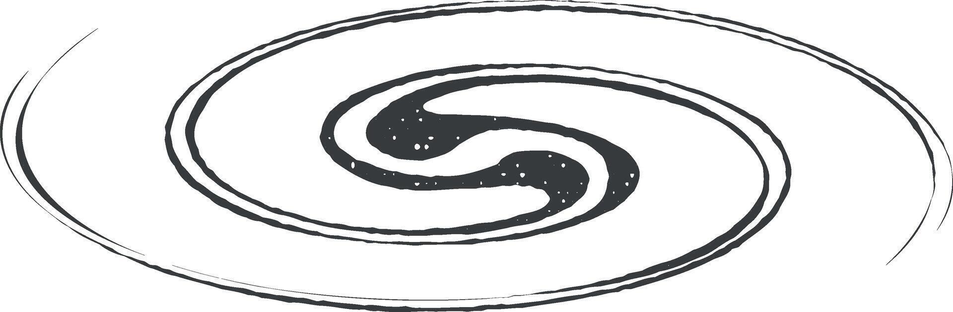 galaxia vector icono ilustración con sello efecto