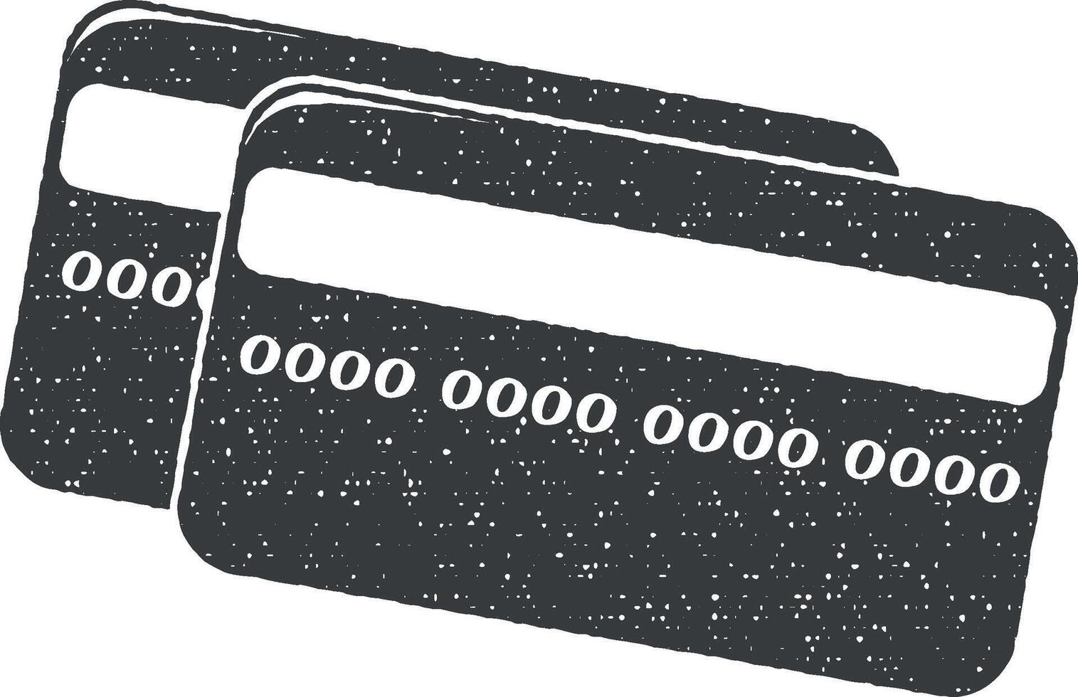 credit cards vector icon illustration with stamp effect