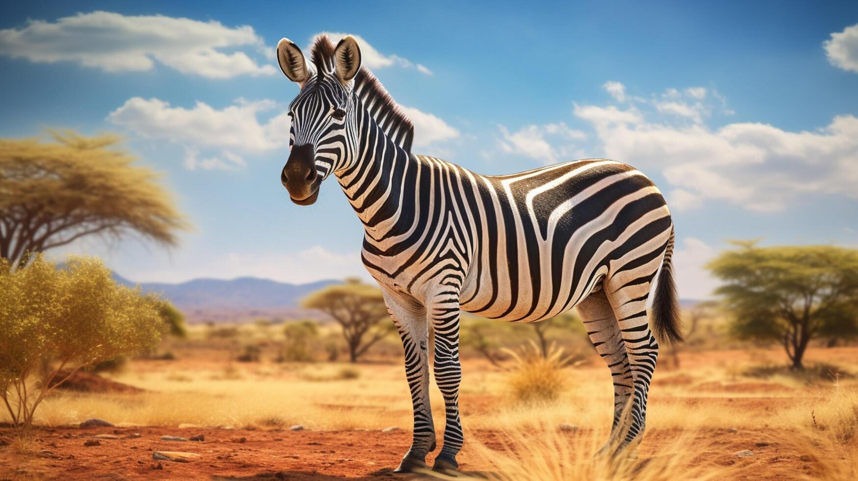 AI generated zebra high quality image photo