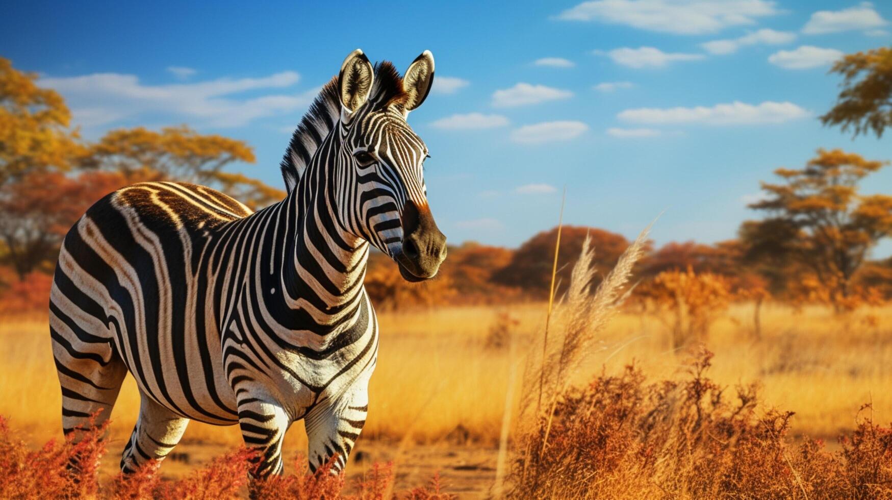 AI generated zebra high quality image photo