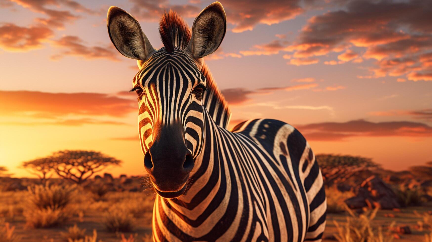 AI generated zebra high quality image photo