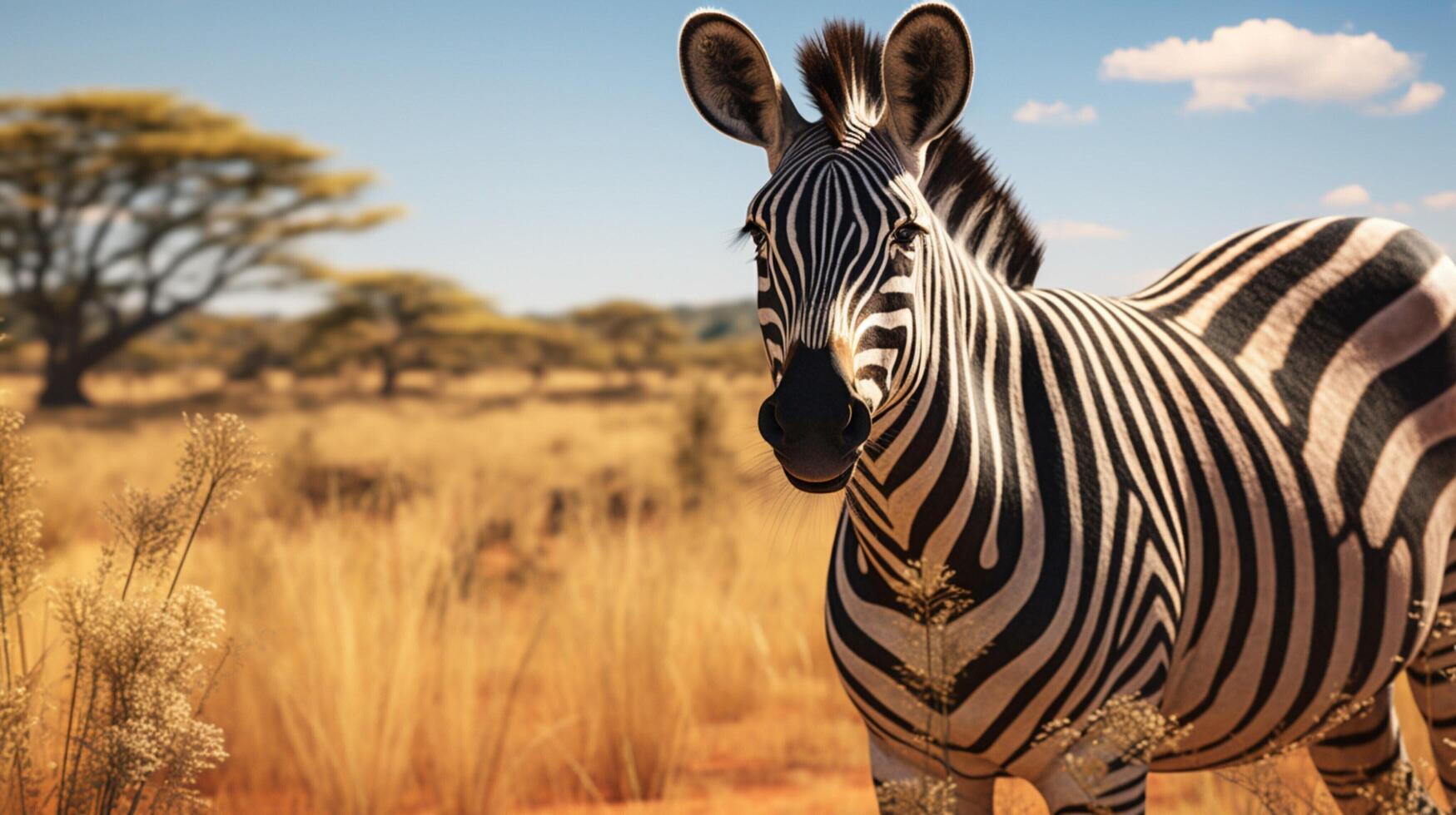 AI generated zebra high quality image photo