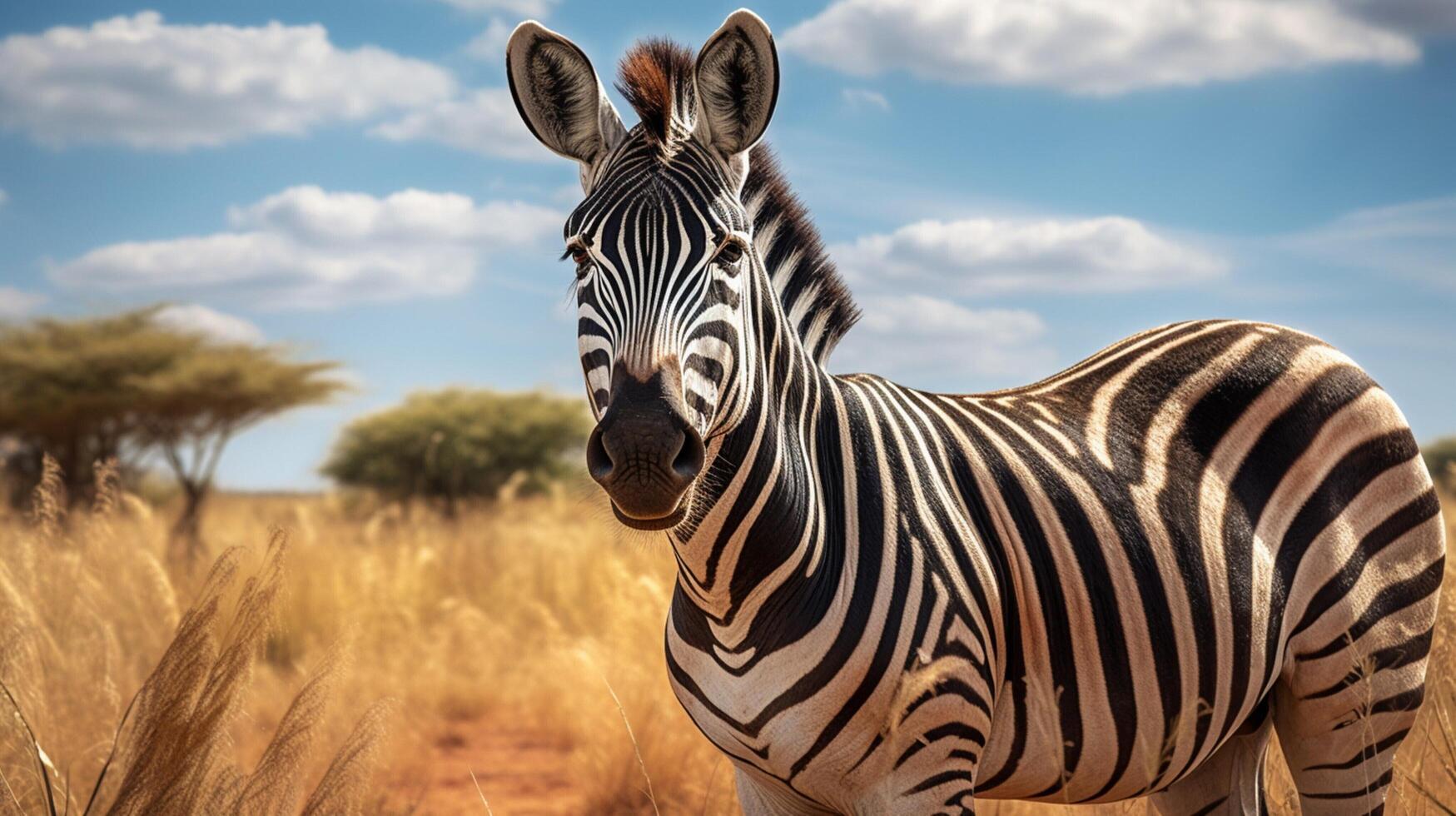 AI generated zebra high quality image photo