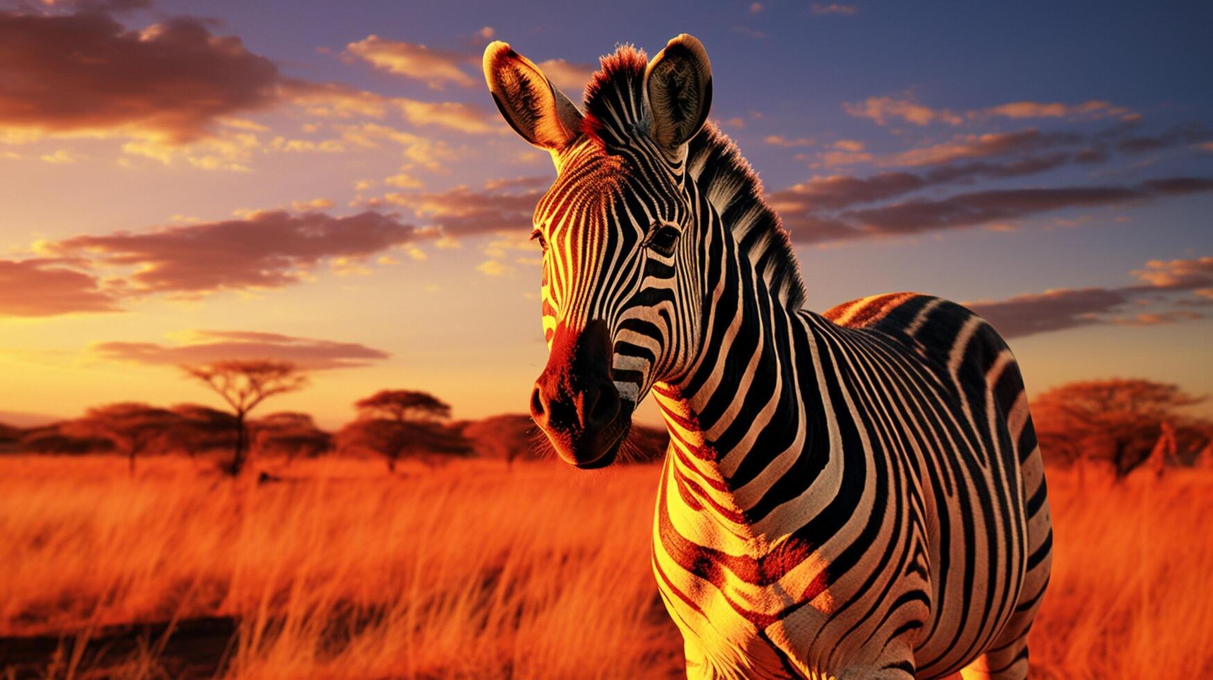 AI generated zebra high quality image photo