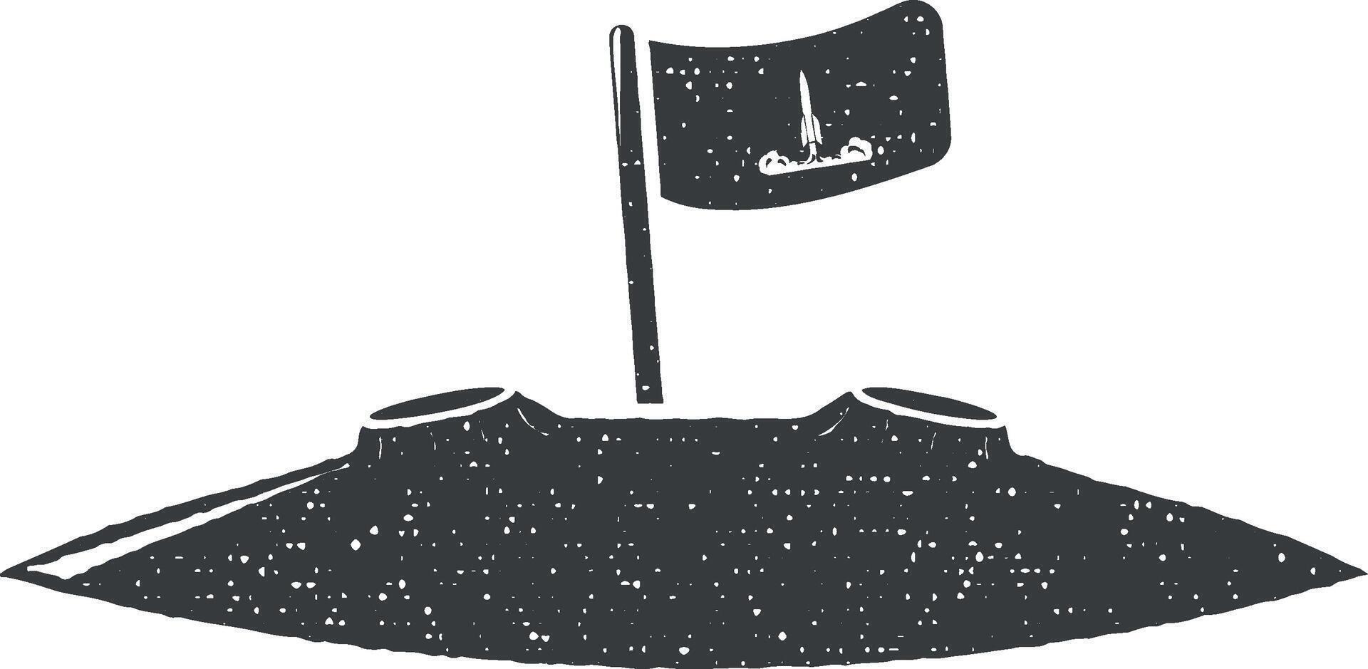 bandera en planeta vector icono ilustración con sello efecto