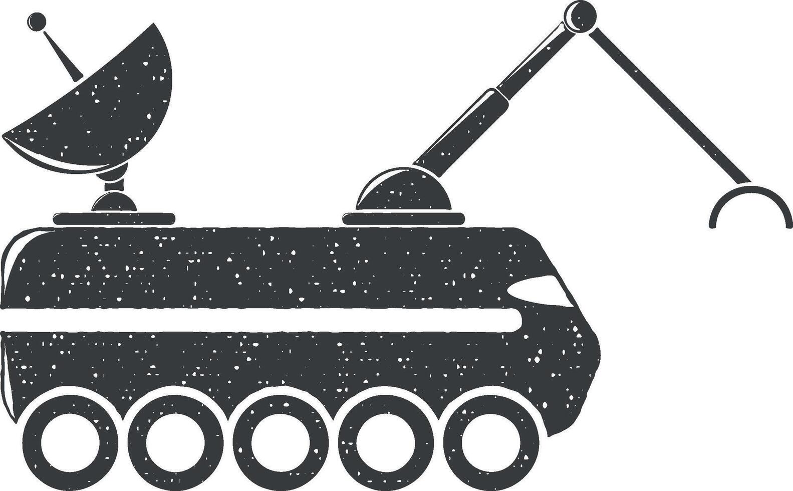 moon-rover vector icon illustration with stamp effect