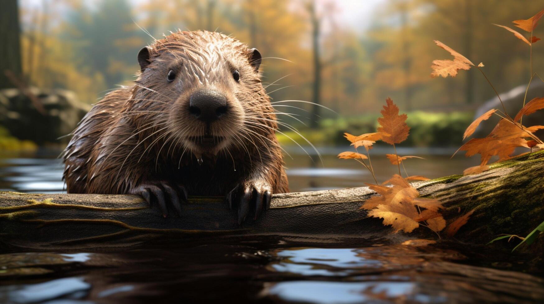 AI generated beaver high quality image photo