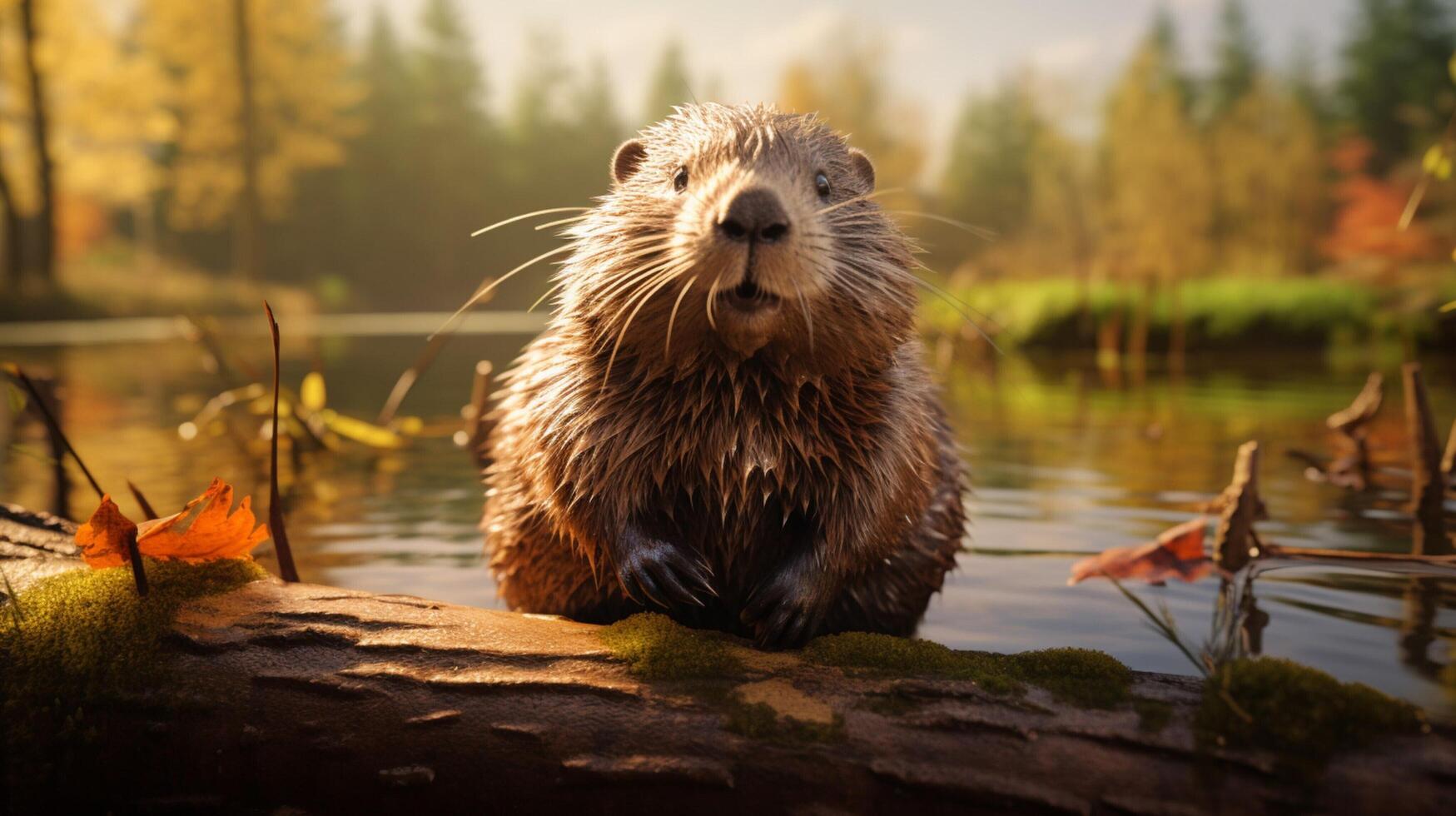 AI generated beaver high quality image photo