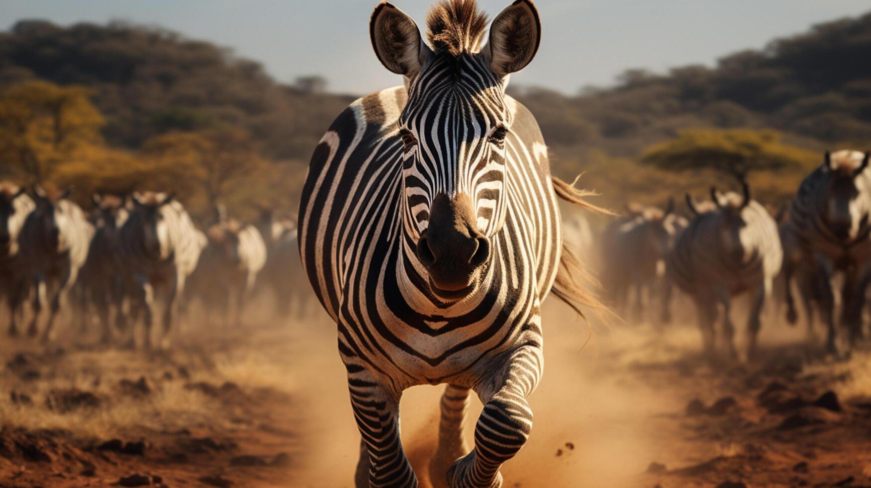 AI generated zebra high quality image photo