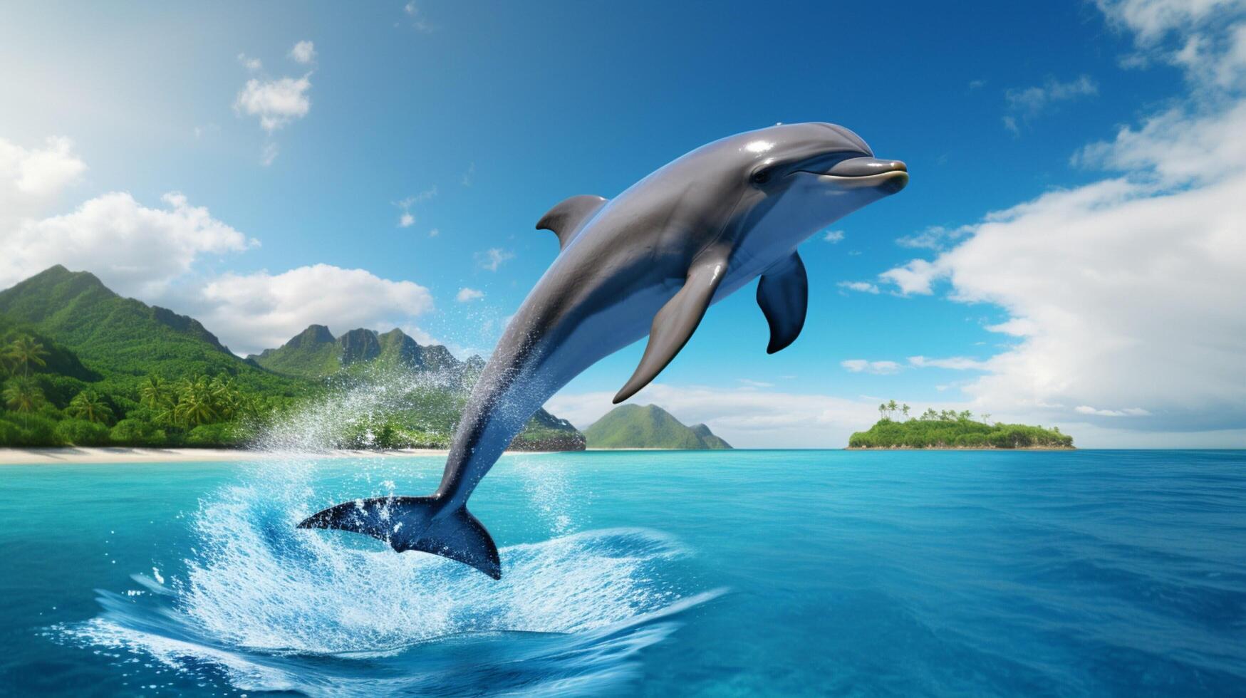 AI generated dolphine high quality image photo