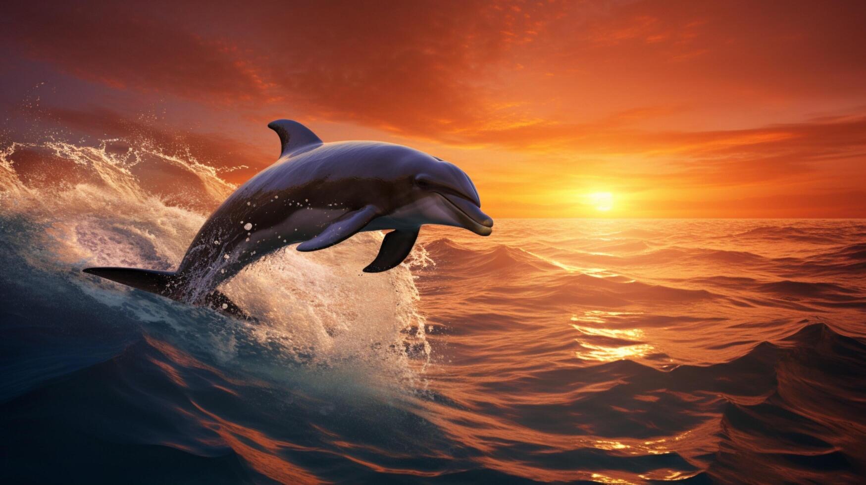 AI generated dolphine high quality image photo