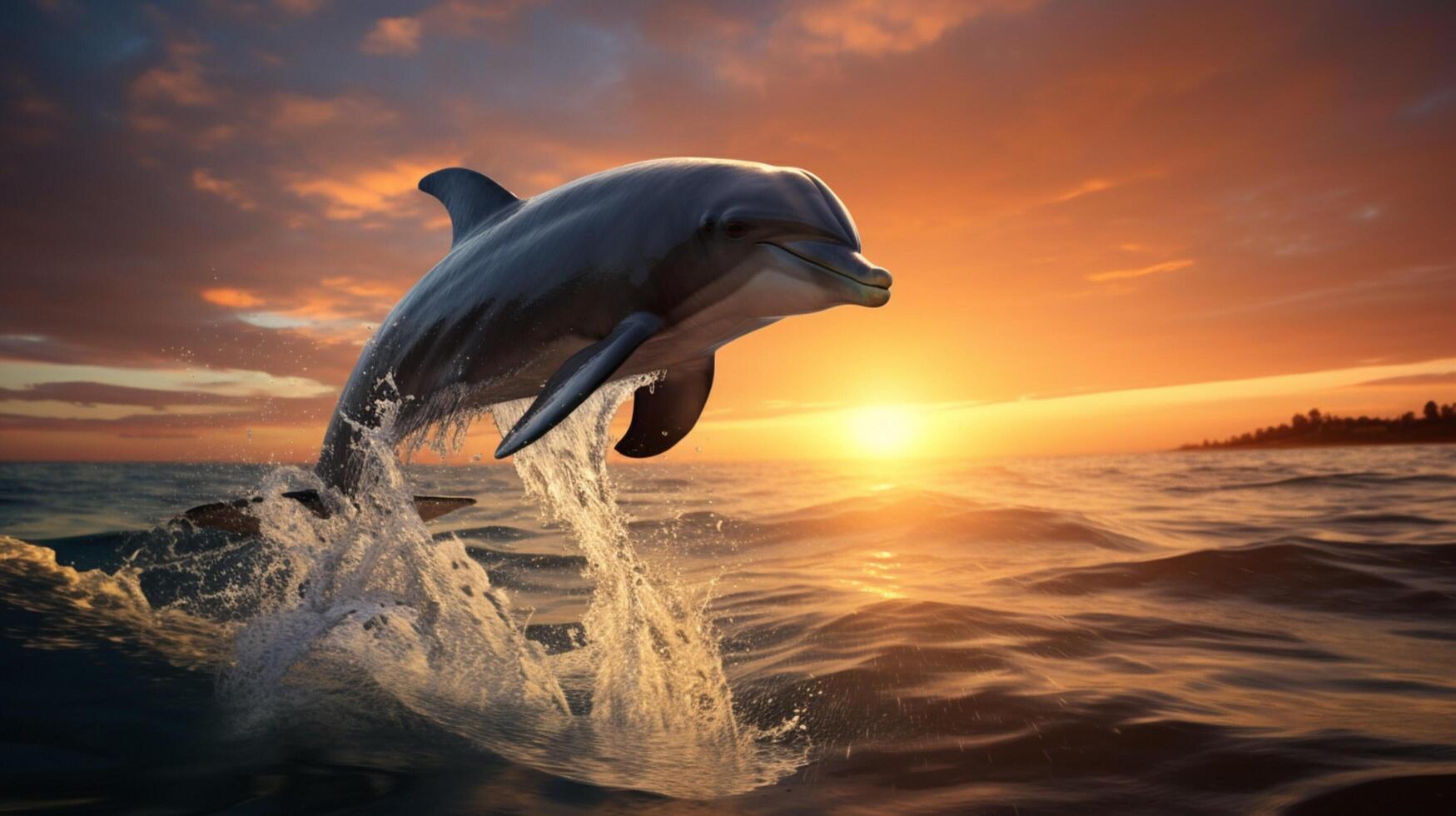 AI generated dolphine high quality image photo