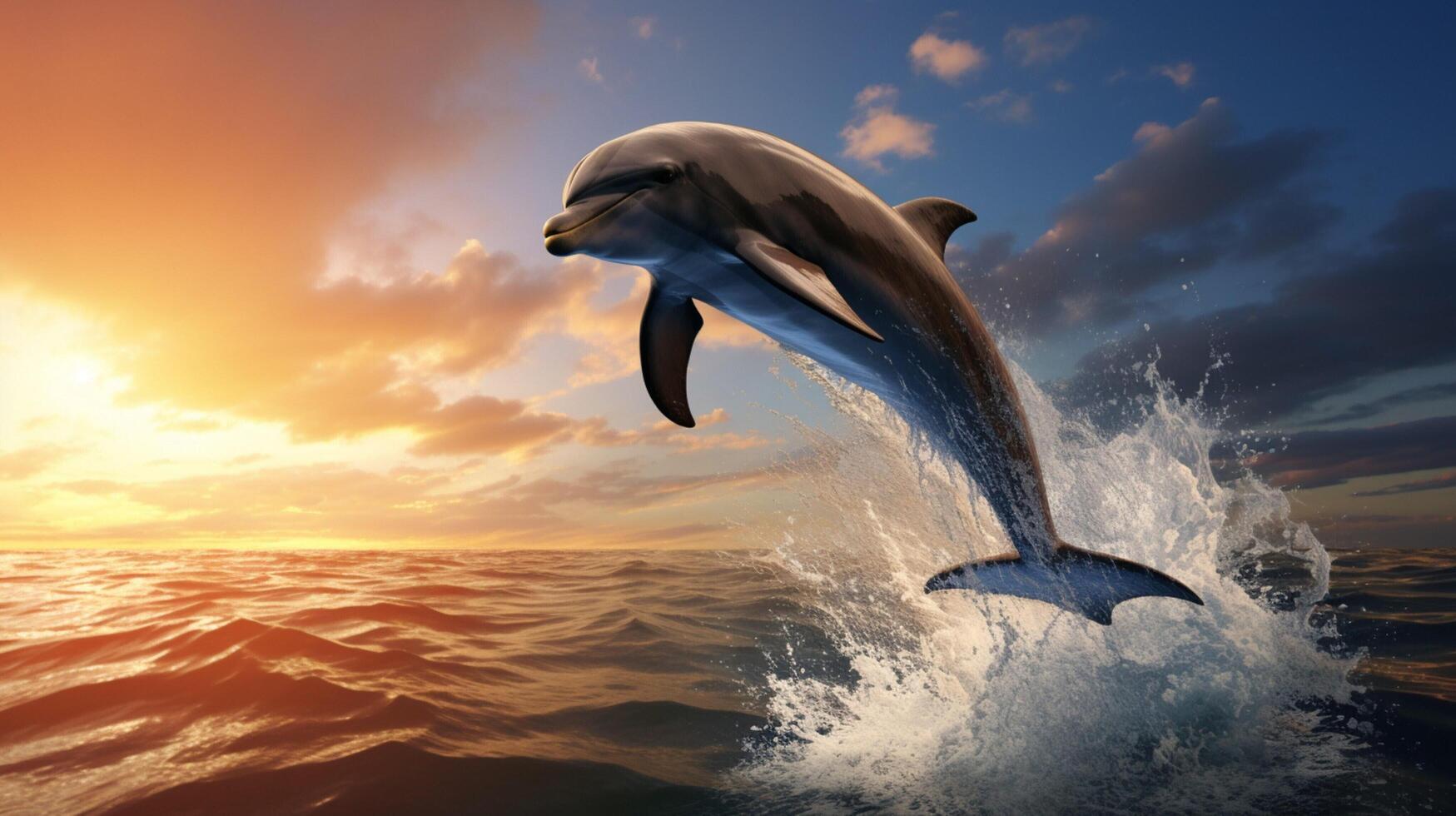AI generated dolphine high quality image photo