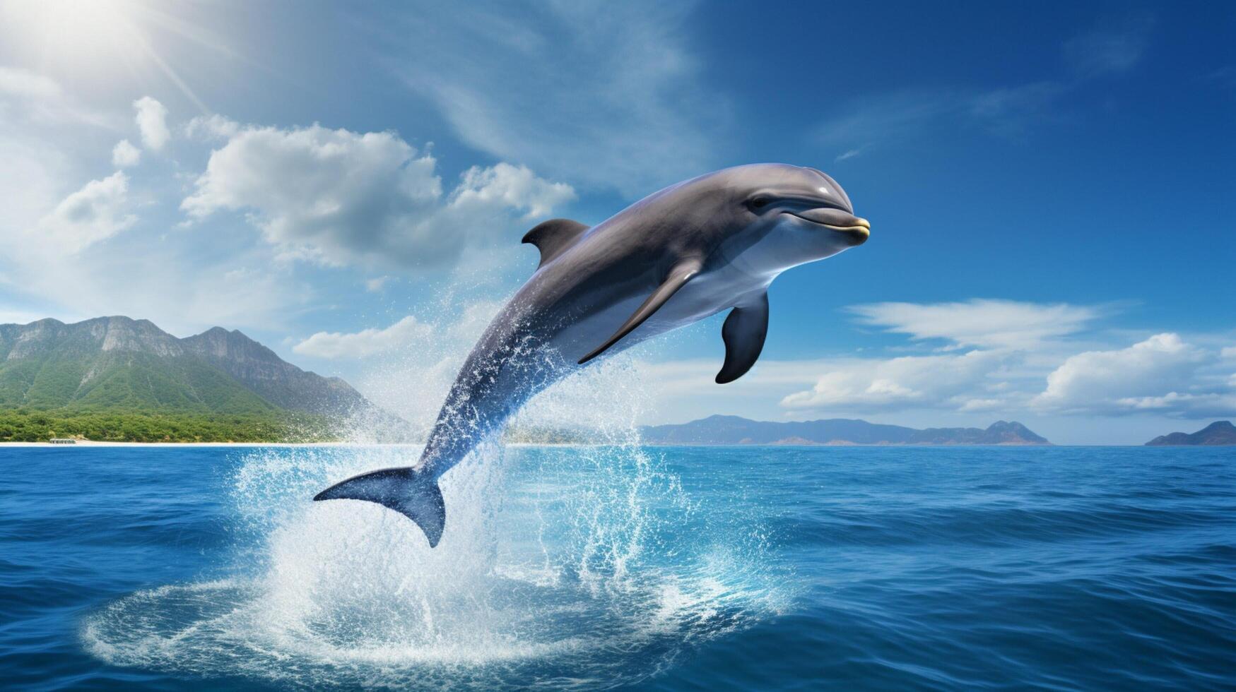 AI generated dolphine high quality image photo