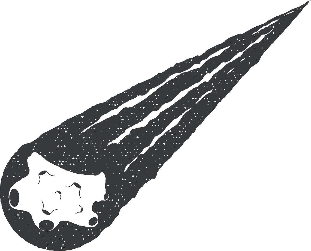 cometa vector icono ilustración con sello efecto