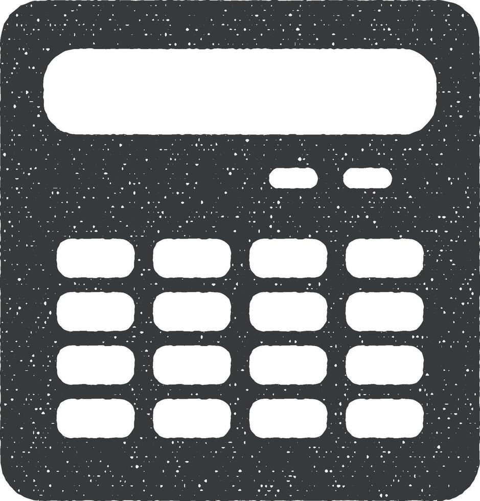 calculator vector icon illustration with stamp effect