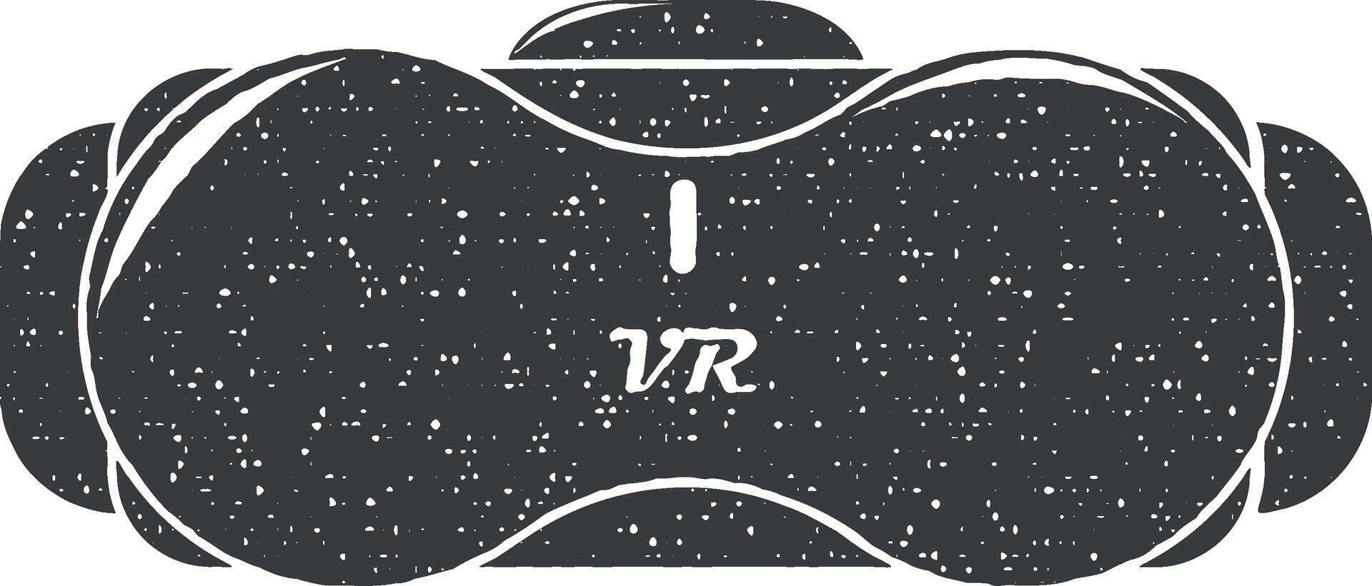 virtual reality glasses vector icon illustration with stamp effect