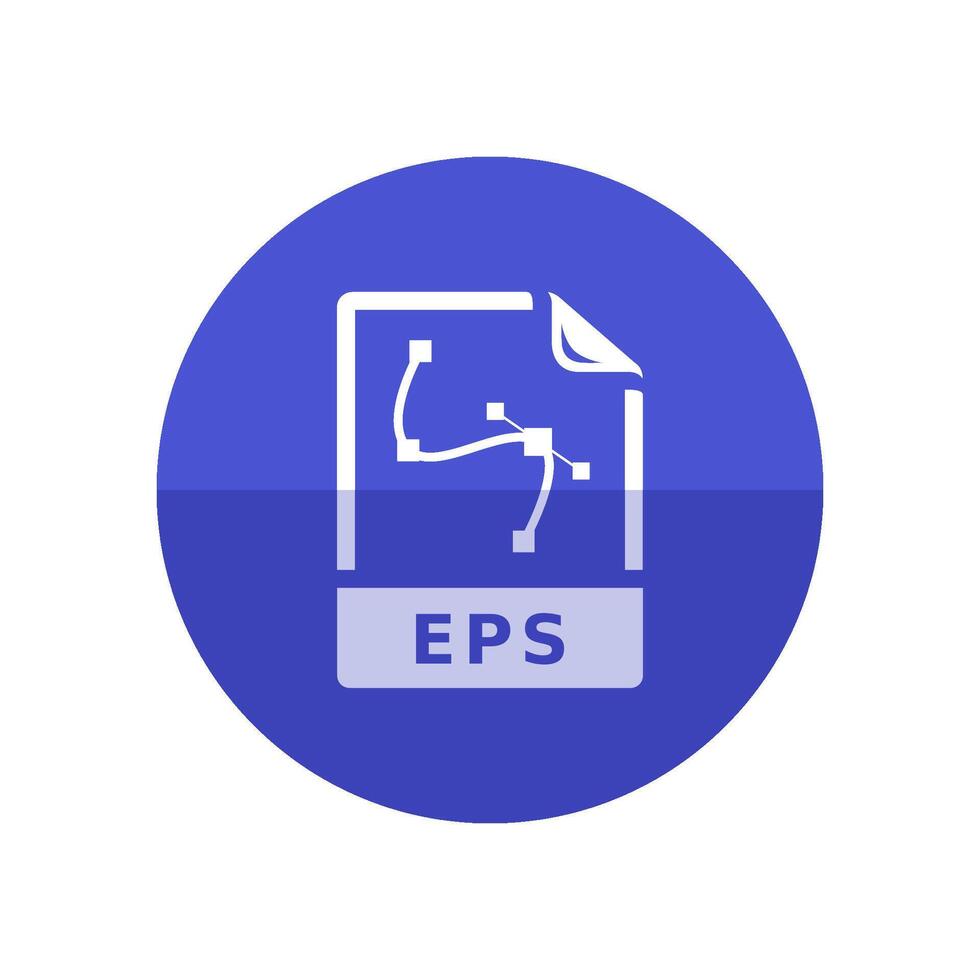 EPS file format icon in flat color circle style. Illustration vector printing imaging press print shop