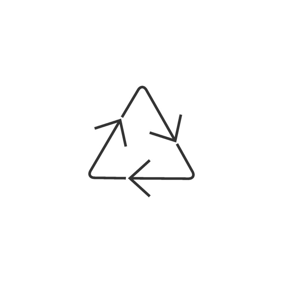 Recycle symbol icon in thin outline style vector