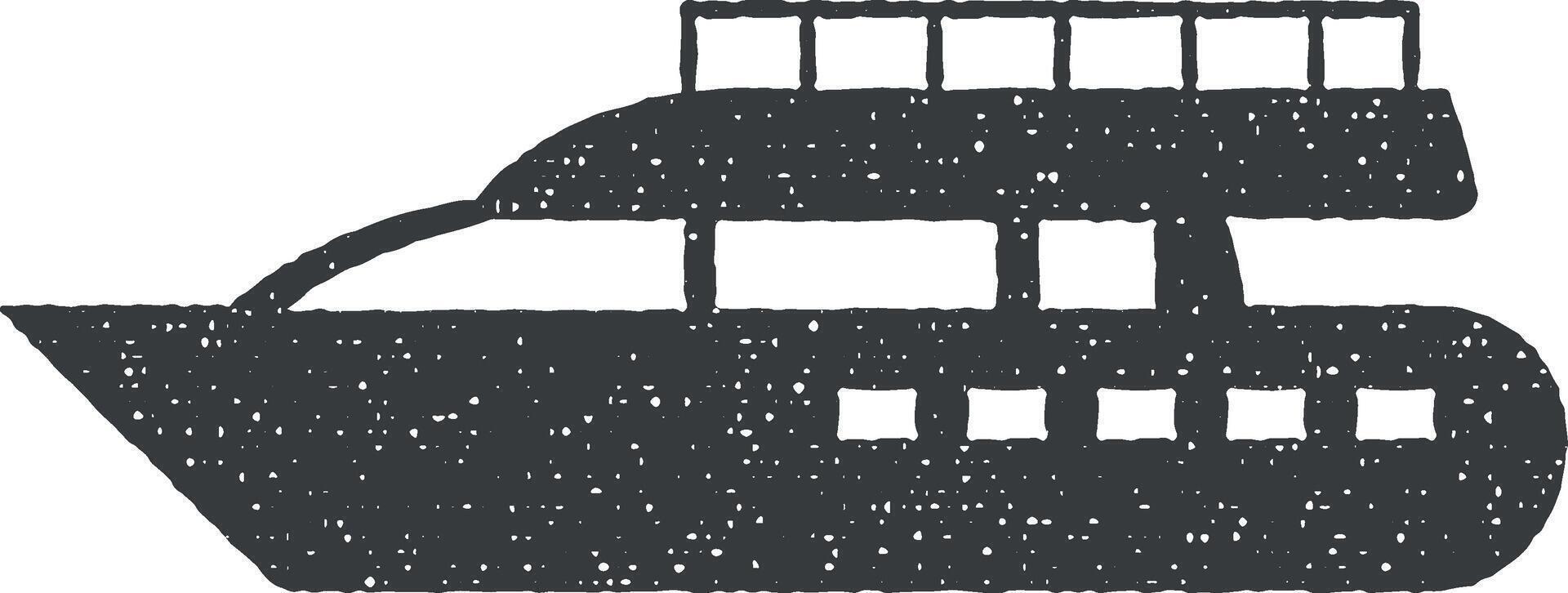 agua transporte, Embarcacion vector icono ilustración con sello efecto