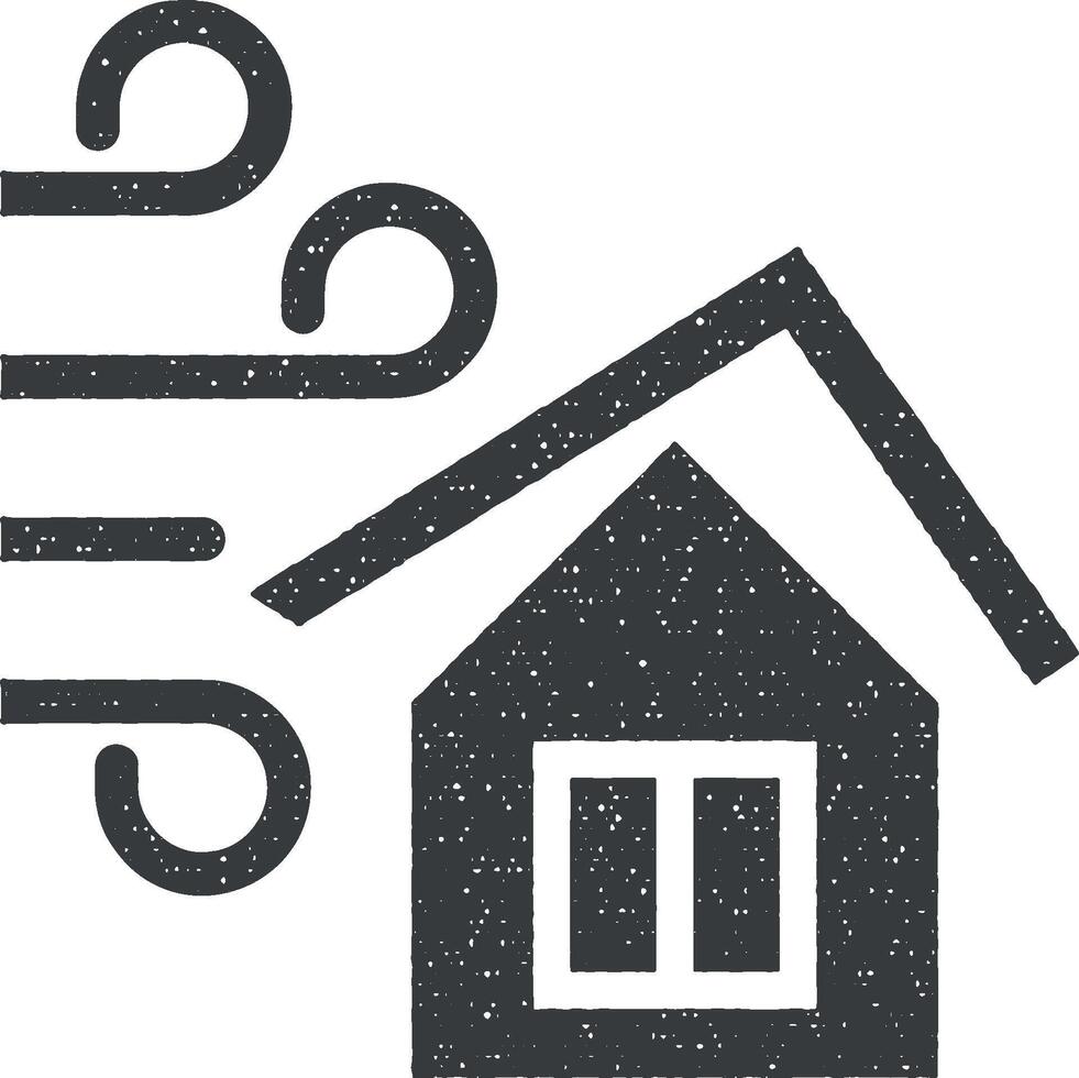 Hurricane vector icon illustration with stamp effect