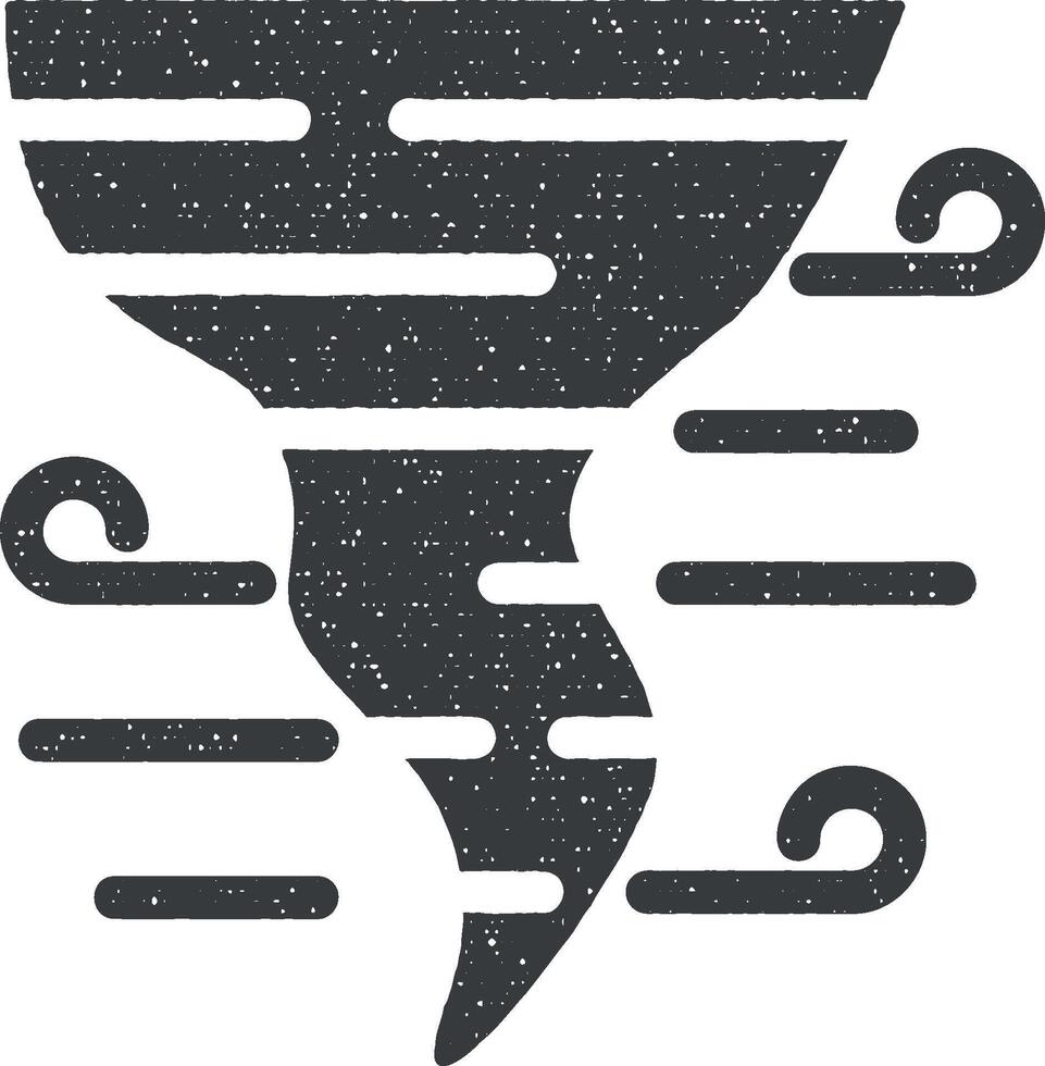 tornado vector icono ilustración con sello efecto