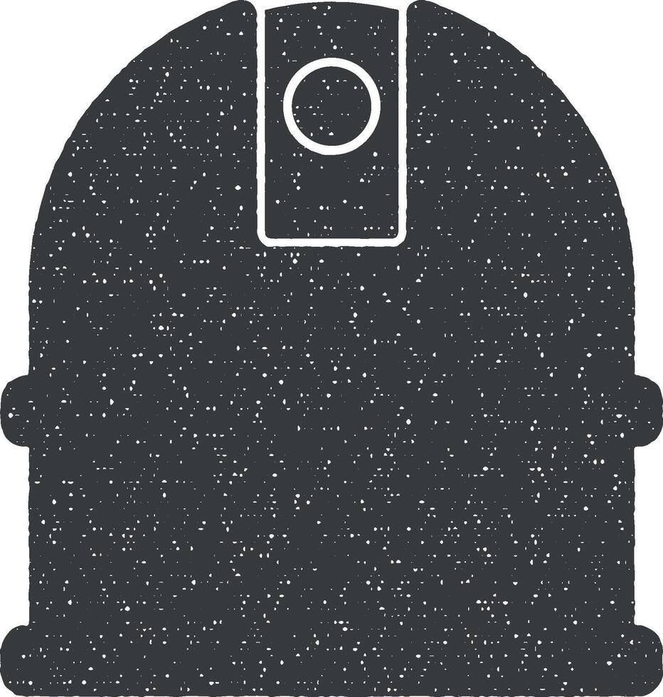 observatory vector icon illustration with stamp effect