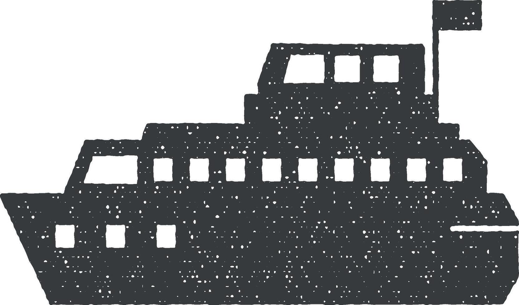 agua transporte, crucero Embarcacion vector icono ilustración con sello efecto