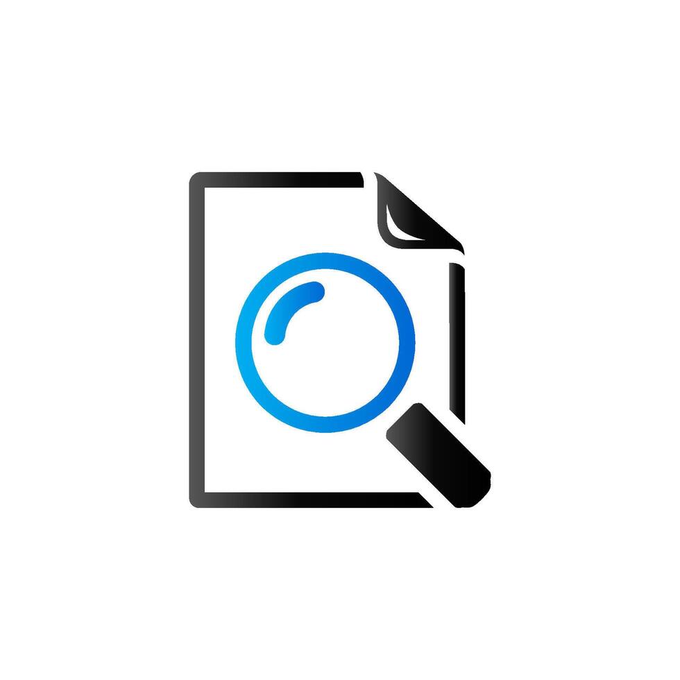 Magnifier icon in duo tone color. Zoom explore find locate vector