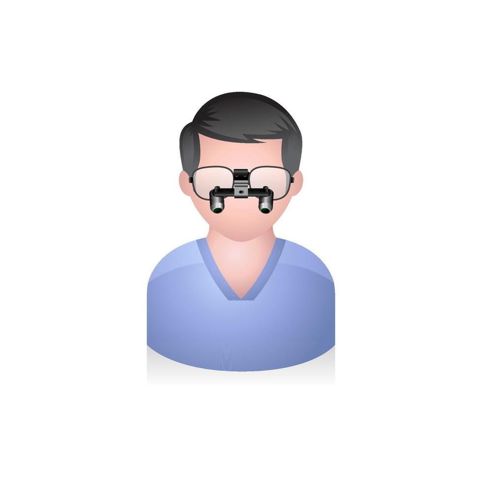 Surgeon avatar icon in colors. vector