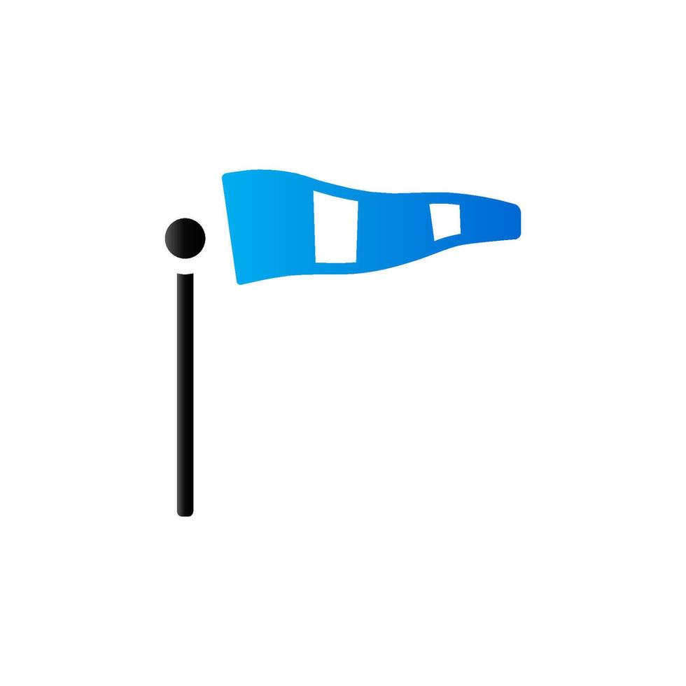 Windsock icon in duo tone color. Air wind direction vector