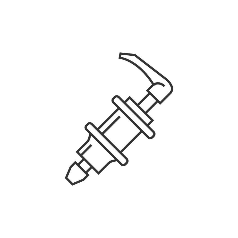 Bicycle hub icon in thin outline style vector